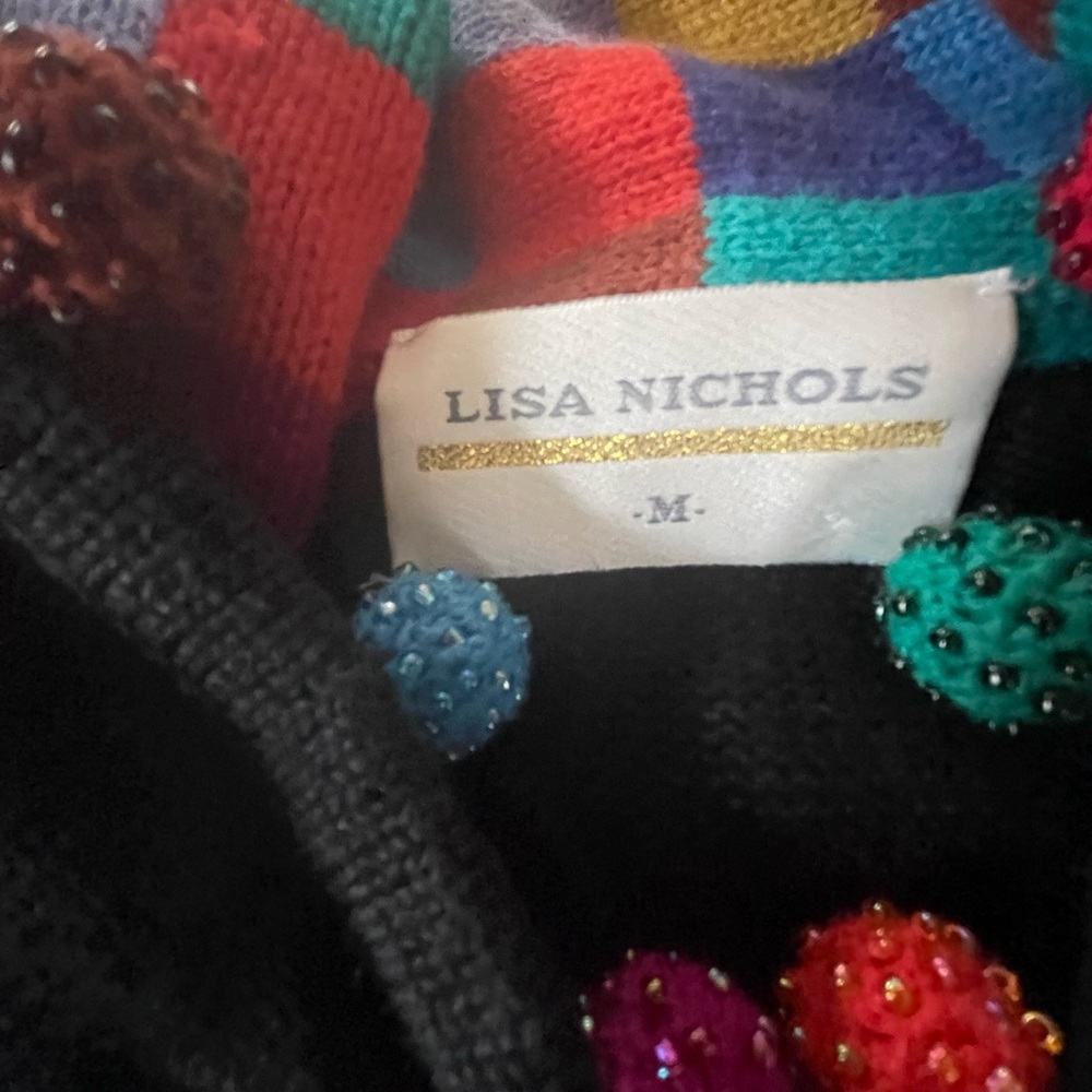 Colorful Lisa Nichols Pom-Pom Cardigan - Picture 3 of 6